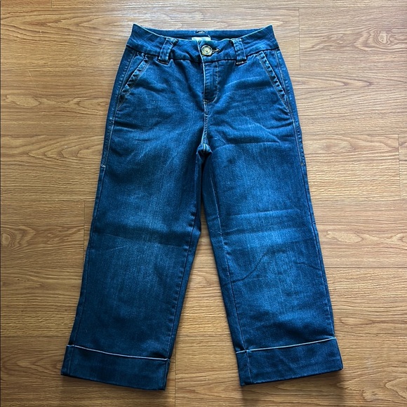 Maurices Denim - Maurices Blue Ankle Cropped Jeans with Wide-Leg Design